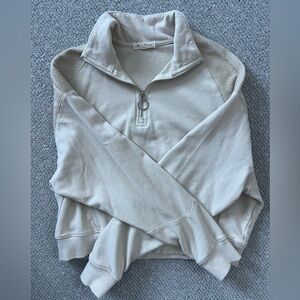 Half zip cream sweater